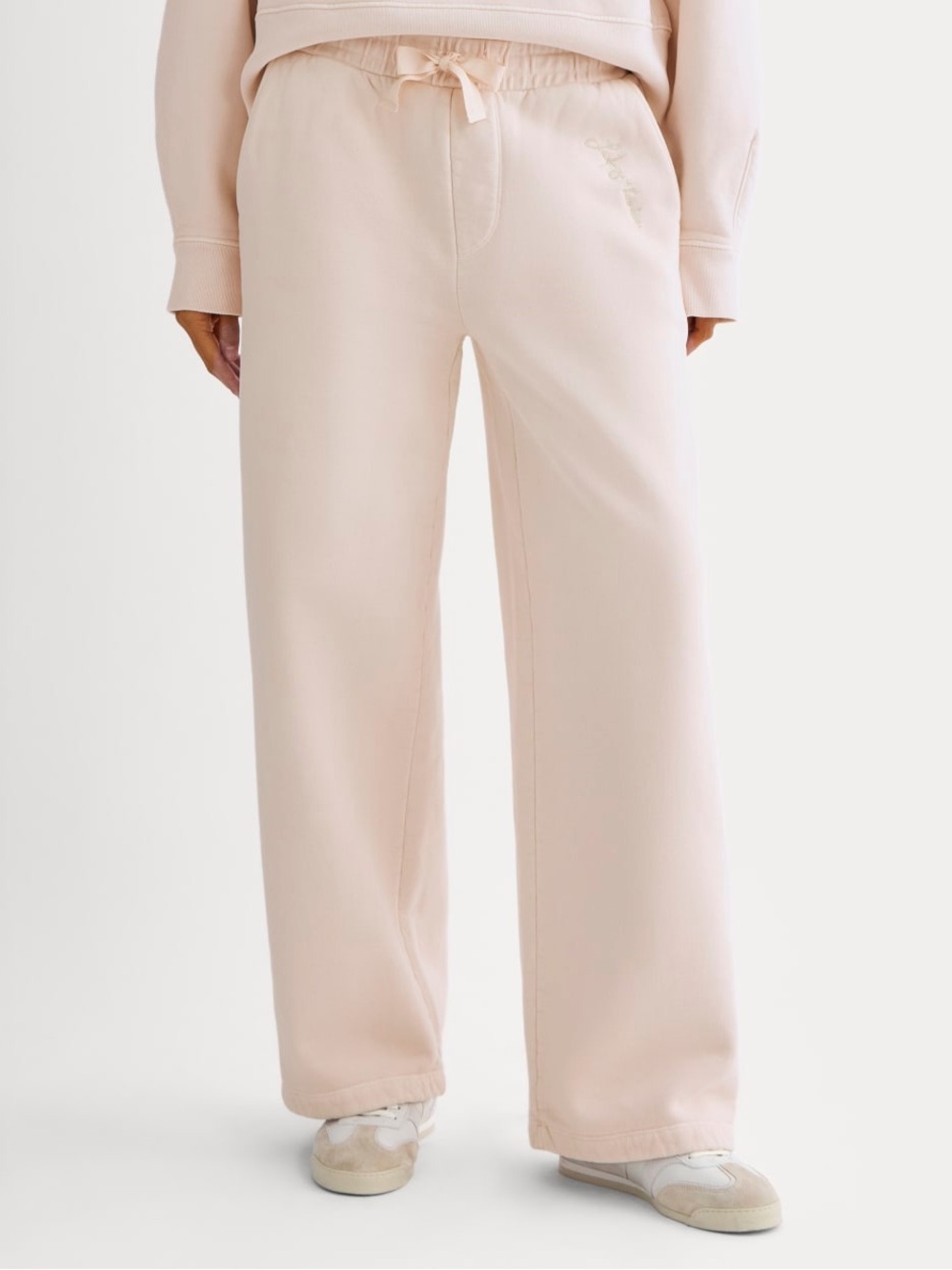 Everlane x The Laufey Foundation Wide-Leg Sweatpants in pale peony NWT